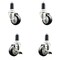 Service Caster 3 Inch 316SS Black Poly Swivel 1-1/4 Inch Expanding Stem Caster Brake SCC, 2PK SS316EX20S314-PPUB-BLK-2-TLB-2-114 - alternate 4